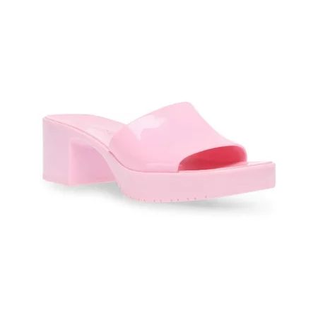 Steve Madden Womens Harlin Square Toe Slip On Heel Sandals | Walmart (US)