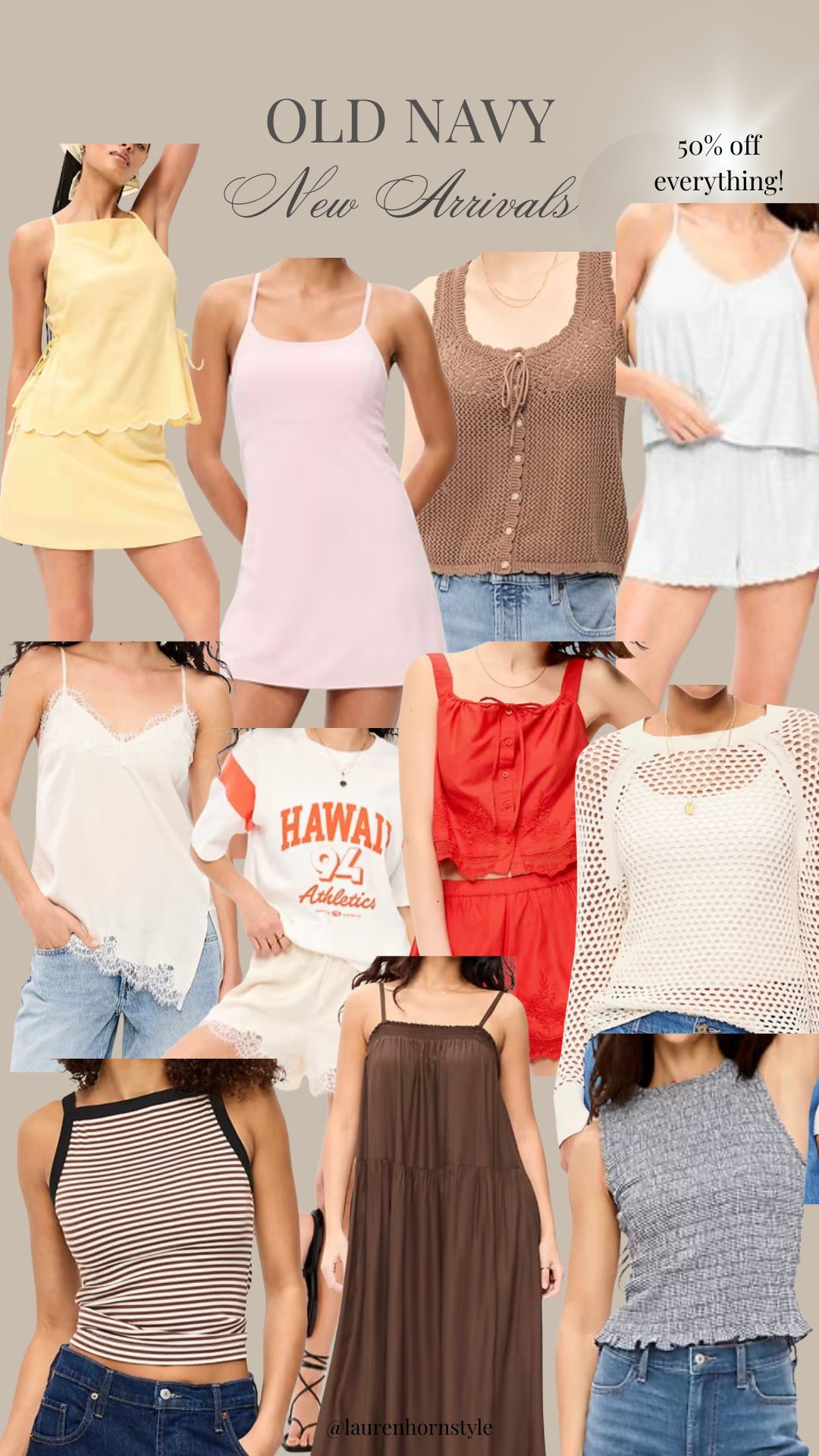 Everything at Old Navy 50% off through May 2!

Casual outfit, spring outfit, summer outfit, maxi dress, date night outfit, butter yellow two piece set, active wear, pj set 

 #LTKSeasonal #LTKActive #LTKSaleAlert
