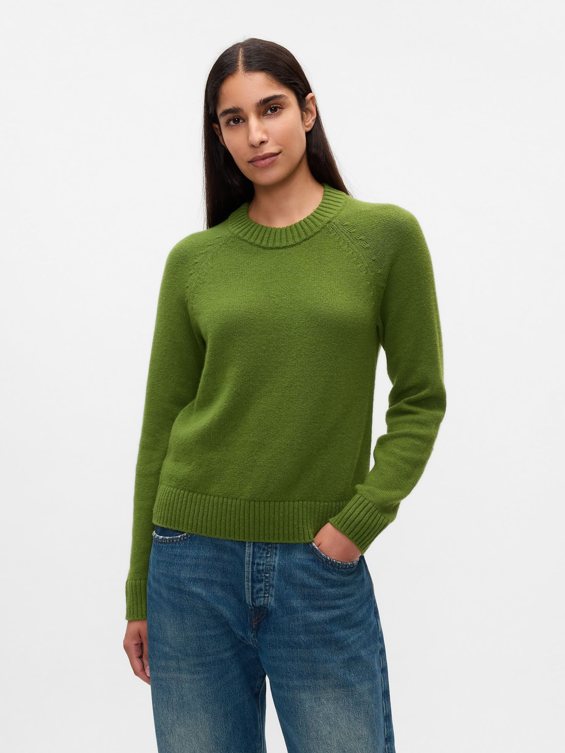 Lime Green CashSoft Textured Crew Neck Jumper | Gap | GAP UK
