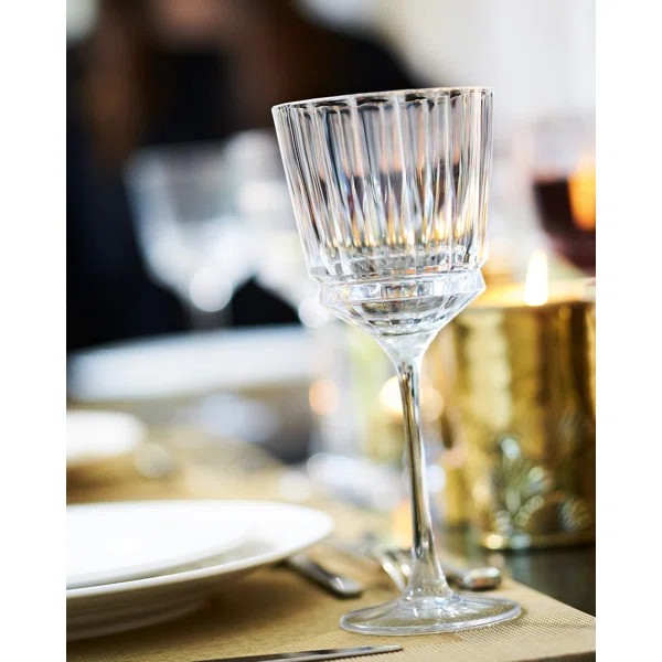 Cristal D'Arques Macassar 8 oz. Crystal White Wine Glass P0376 (Set of 4) | Wayfair North America