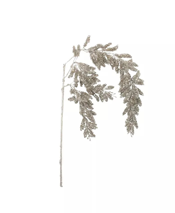 Champagne Glitter Hanging Pine Artificial Christmas Spray | Macys (US)