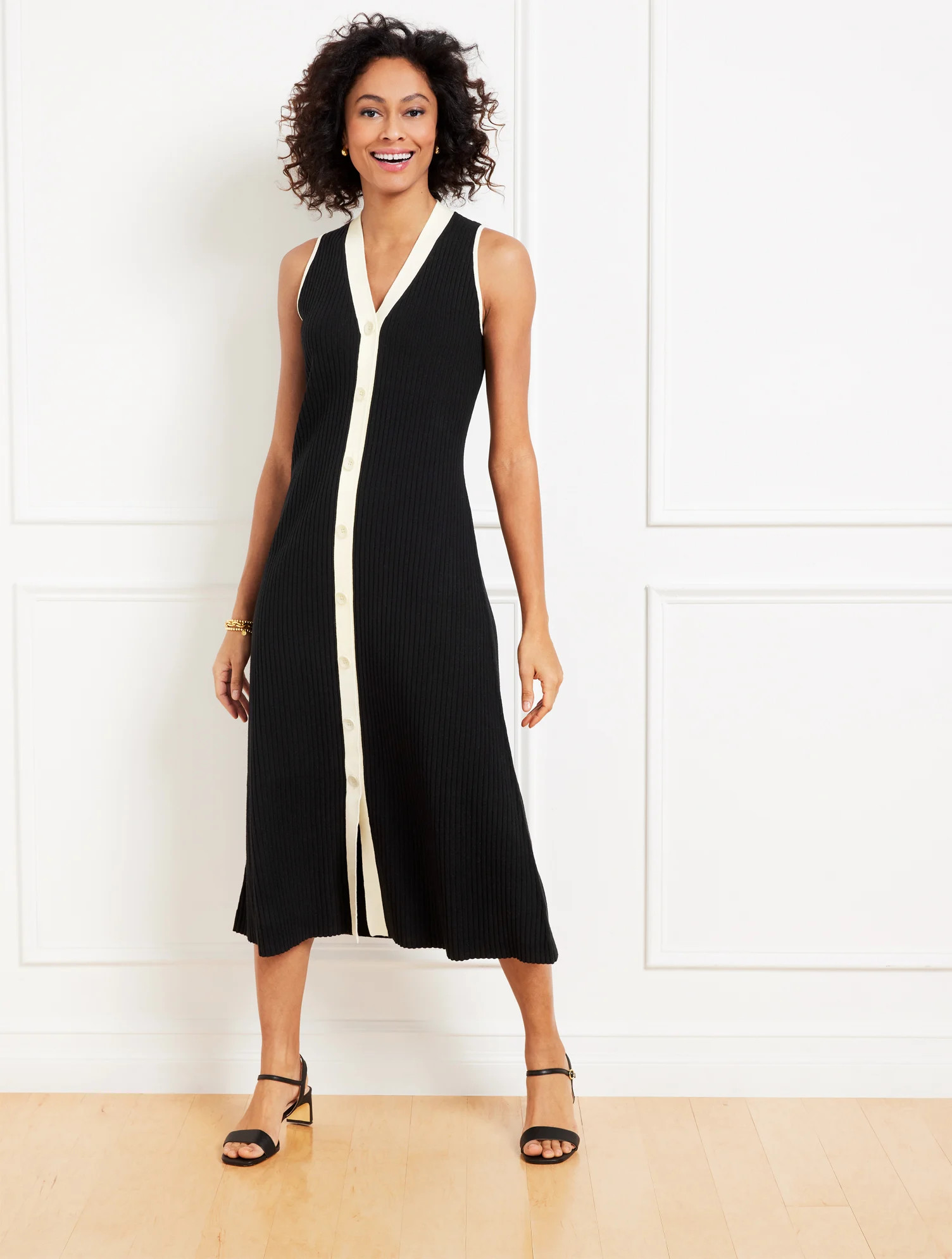 Raffia Buckle Poplin Shirtdress | Talbots