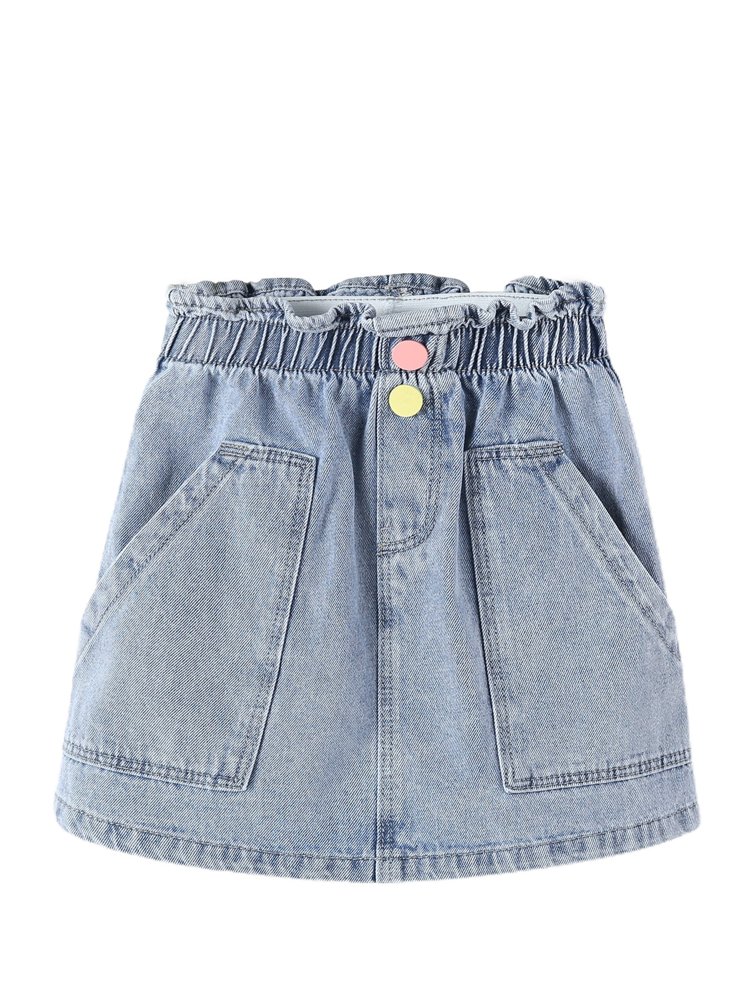 One Opening Baby Girls Denim Skirt Summer Button Skirt Pockets Jean Skirts | Walmart (US)