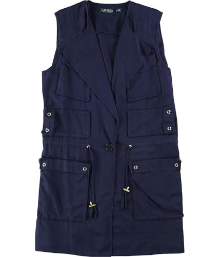 Ralph Lauren Womens Twill Outerwear Vest, Blue, Small | Amazon (US)