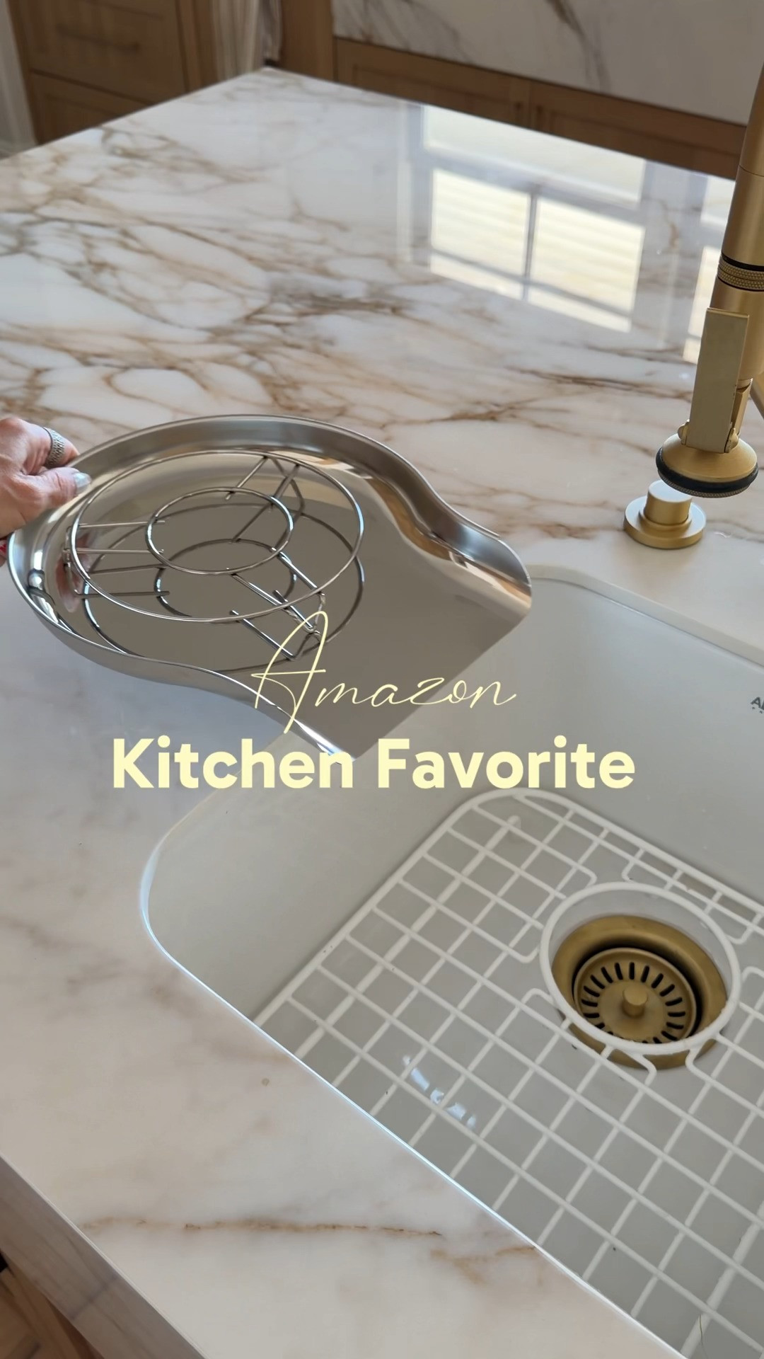 These stackable strainers with the self-draining base helps keep your countertops cleaner, they nest together to save space, and they’re one of those simple kitchen upgrades you’ll use all the time. 

 #LTKHome