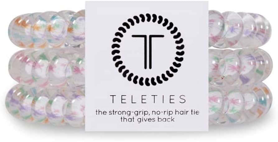 TELETIES - Small Spiral Hair Coils - Summer Collection - Ponytail Holder Hair Ties for Women - Ph... | Amazon (US)