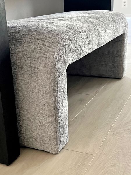 Gray Modern Curved Bench - Stylish and Comfortable 

#LTKstyletip #LTKhome #LTKover40