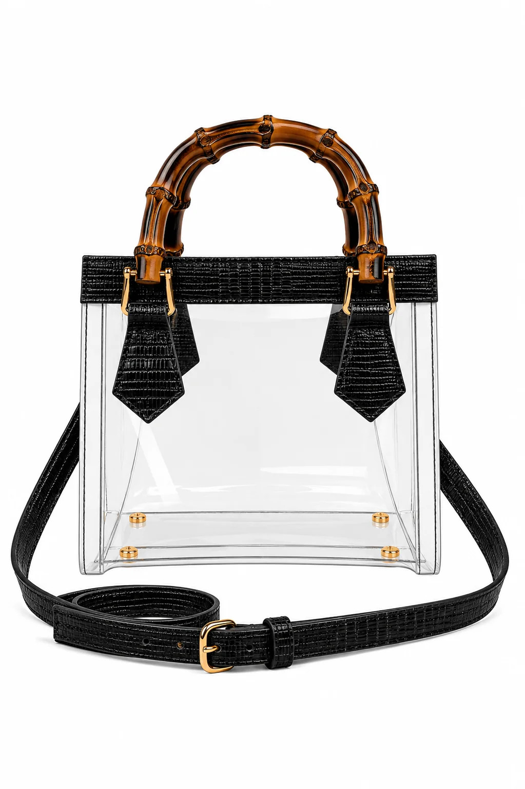 Jules Bamboo Handle Clear Handbag | Shop.app
