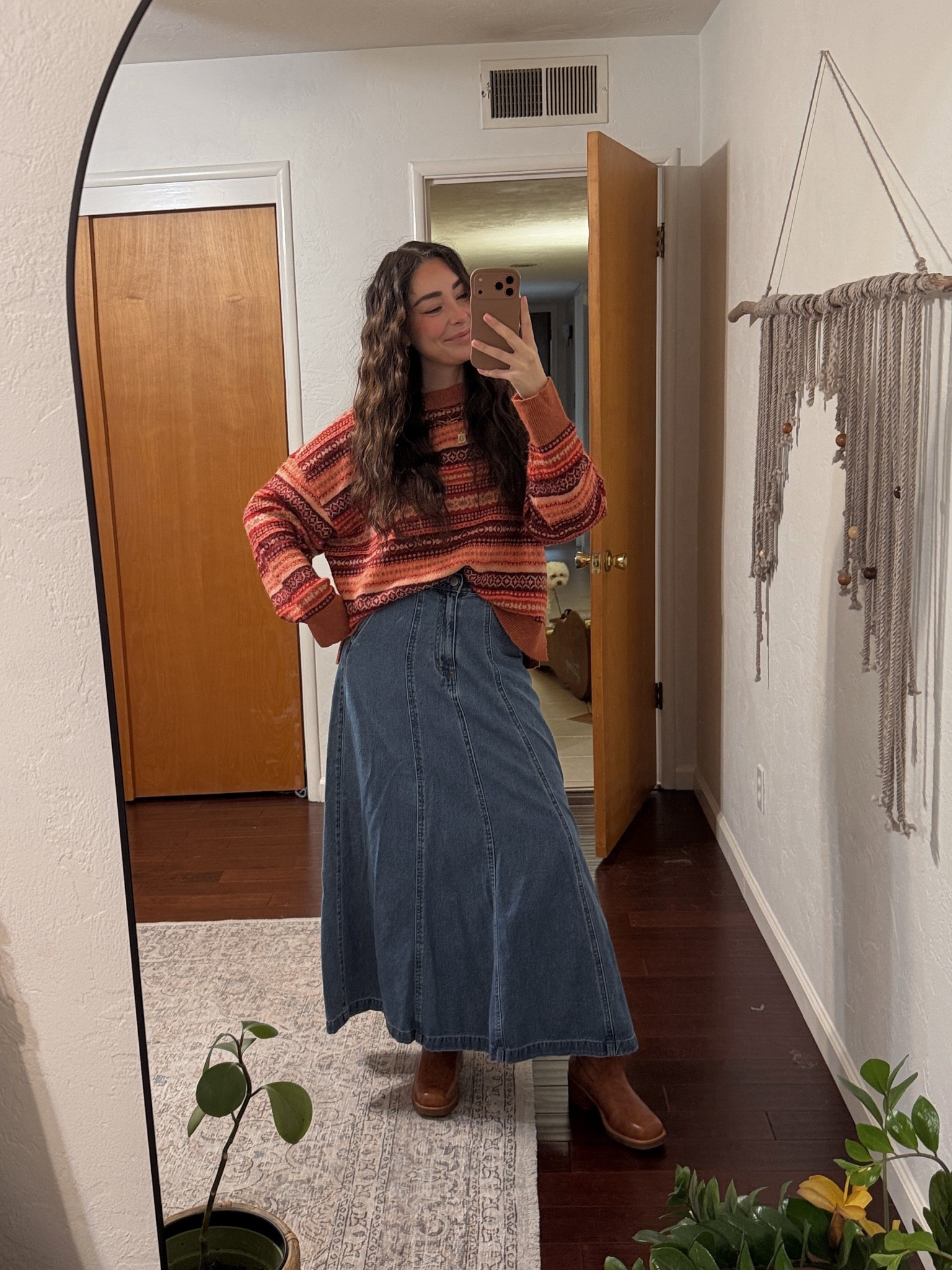 Sweater: medium 
Skirt: size 6 
Shoes: run small I sized up a 1/2 size 

#LTKdayinmylife #LTKootd #LTKHoliday