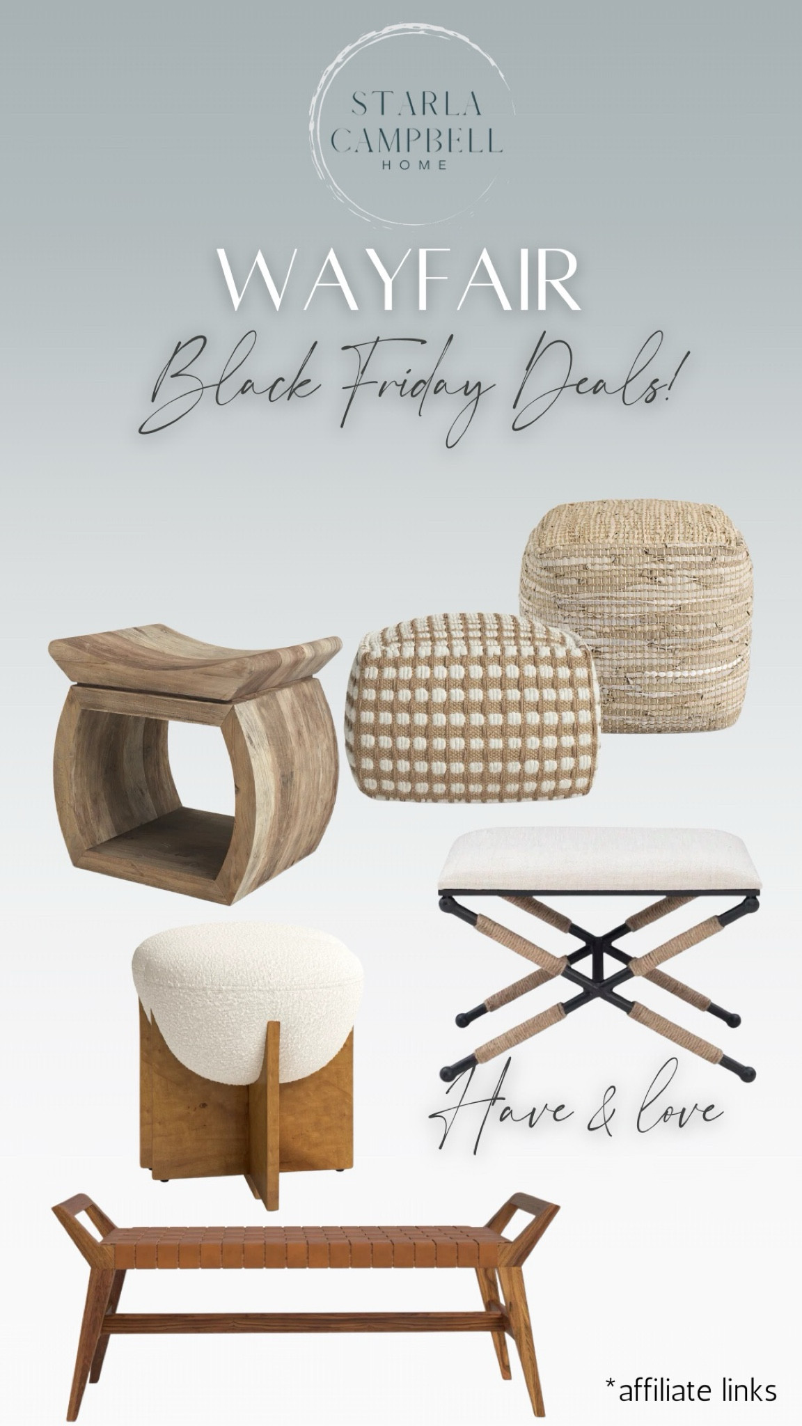 I love a good stool, pouf or bench!  I have the wooden stool and the x-base stool and they are fantastic!  Solid and beautiful details and the prices are so good in this sale!

#LTKSaleAlert #LTKHome