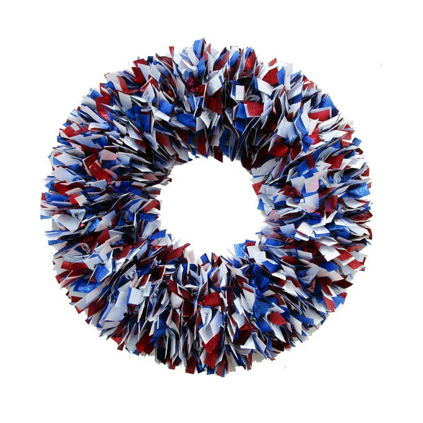 Way to Celebrate 16" red, white, and blue Patriotic Chunky Wreath | Walmart (US)