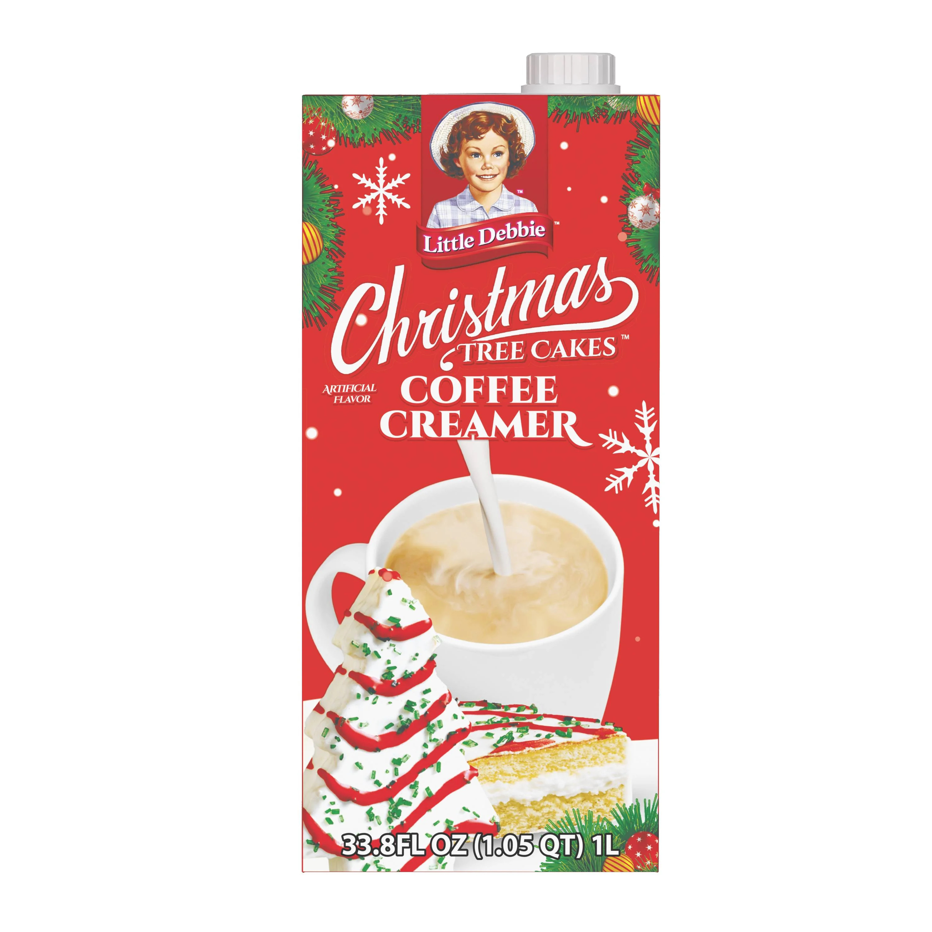 LITTLE DEBBIE CHRISTMAS TREE CAKES COFFEE CREAMER 33.8 fl oz | Walmart (US)