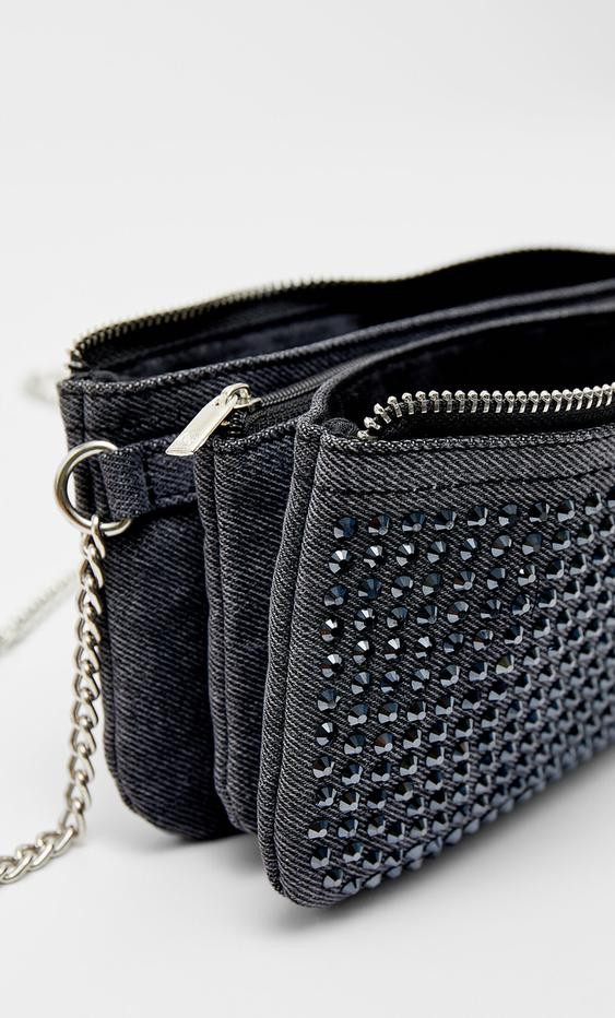 Mini rhinestone bag - Women's fashion | Stradivarius United Kingdom | Stradivarius (UK)