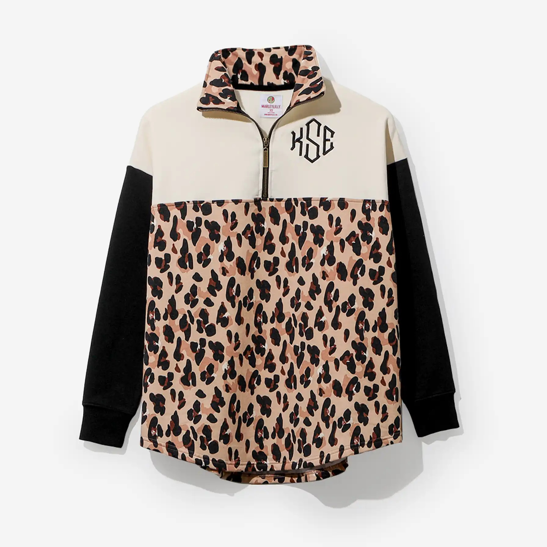 Monogrammed Quarter Zip Sweatshirt | Marleylilly