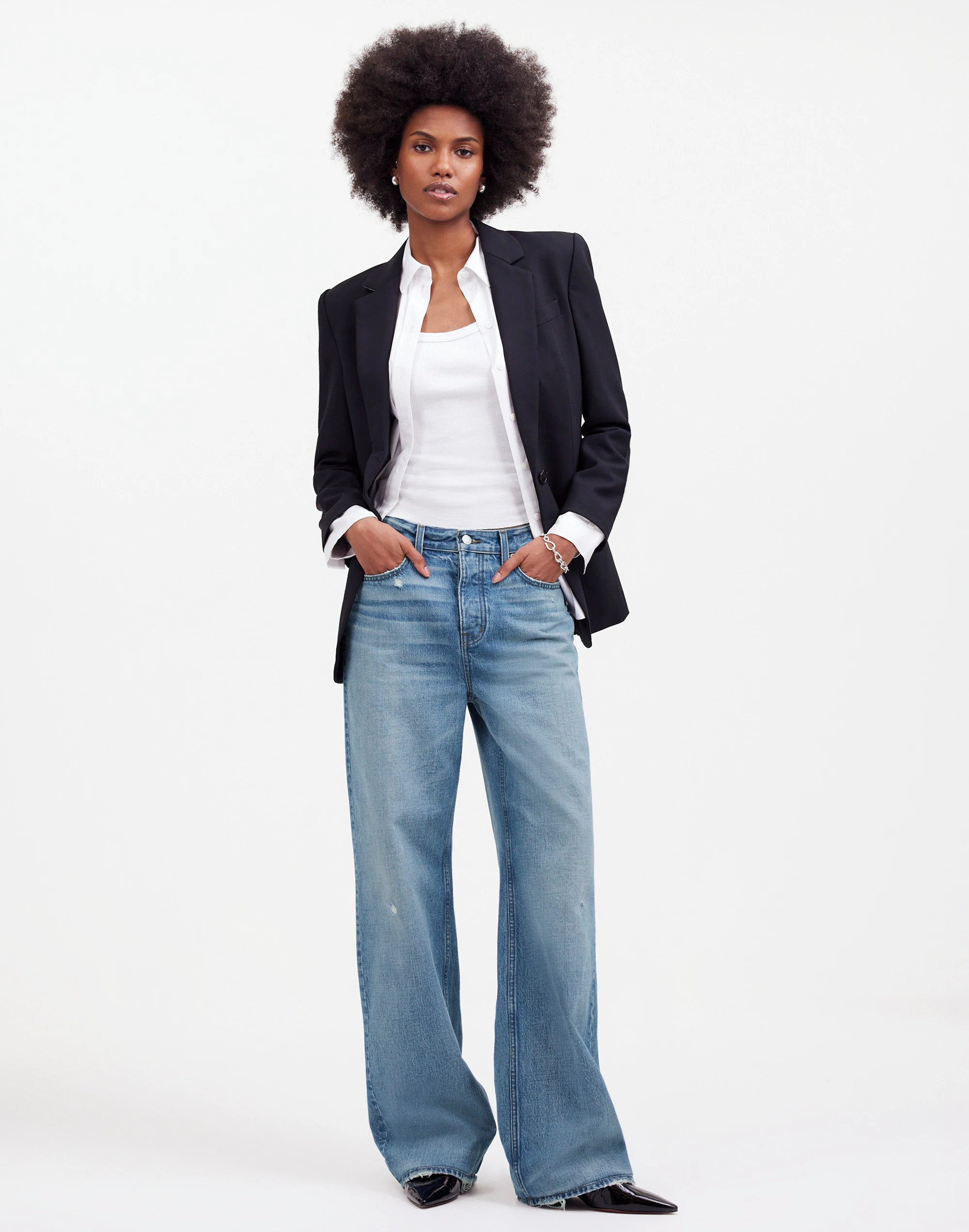 Low-Slung Baggy Jeans in Hamburg Wash | Madewell