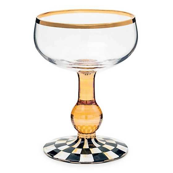 Courtly Check Coupe Glass | MacKenzie-Childs