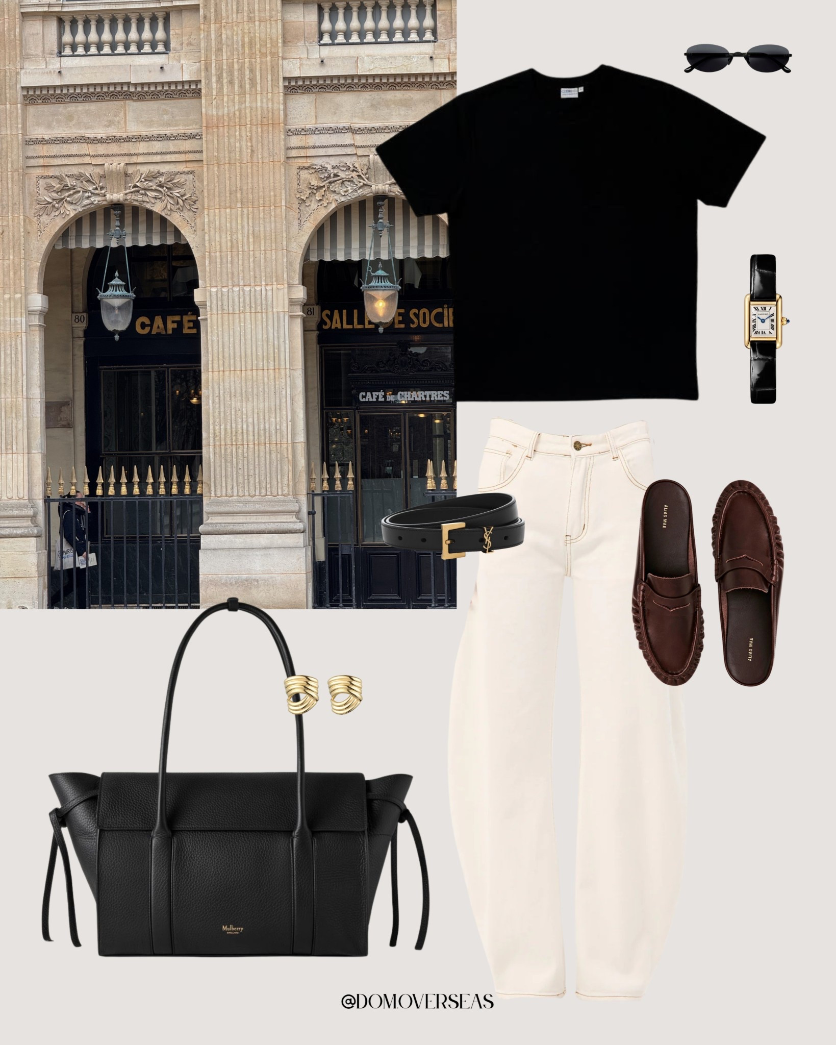 A capsule wardrobe look I will wear on my next Paris trip. Featuring the Lioness barrel leg jeans in white, Alias Mae loafers and Mulberry Bayswater bag. The Cartier Mini Tank is so high on my wish list!

#LTKtravel #LTKaustralia #LTKstyletip