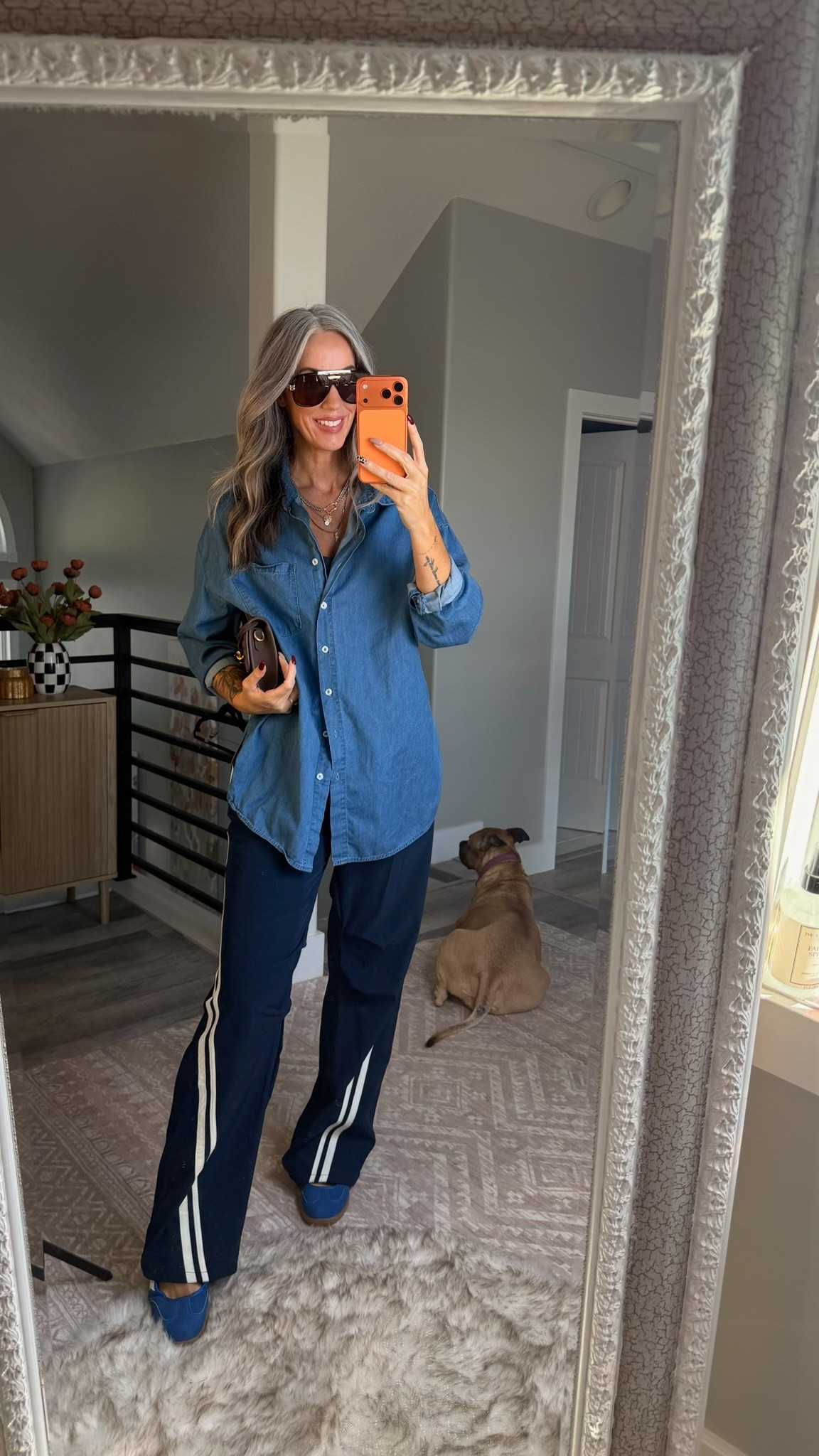 Tall girl friendly track pants available in 30-36 inseam lengths! I’m wearing size M 32 inseam.

#LTKOver40