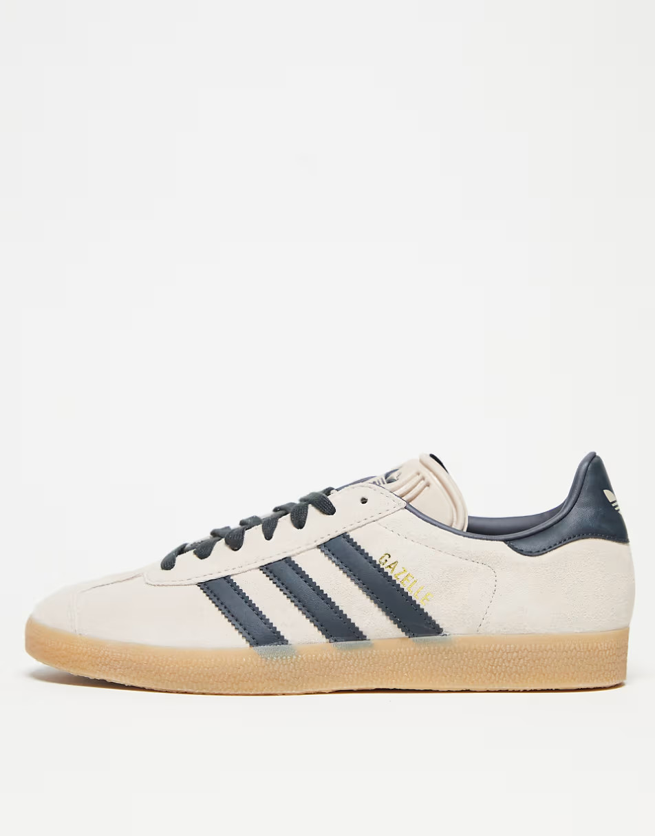 adidas Originals Gazelle trainers in taupe and indigo | ASOS (Global)