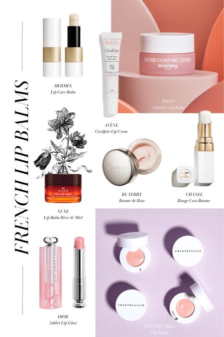 Browse and shop my edit of the best French lip balms and treatments for any and every lip 💋

1. Hermès lip care balm 
2. Avène Cicalfate restorative lip cream 
3. Sisley Paris nutritive lip balm 
4. Nuxe lip balm rêve de miel 
5. By Terry Baume de Rose 
6. Chanel rouge coco baume 
7. Dior Addict lip glow 
8. Chantecaille lip potion 

#LTKFind #LTKbeauty #LTKunder100