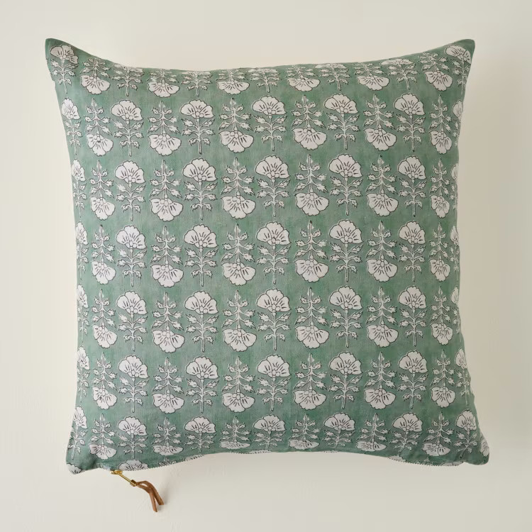 Flora Dusty Green Printed Pillow | Magnolia