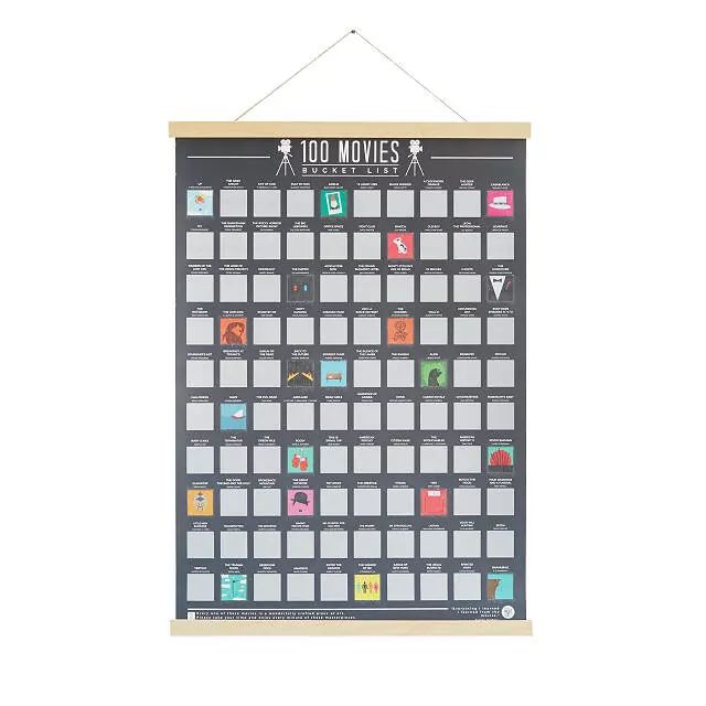 100 Movies Scratch Off Poster | UncommonGoods