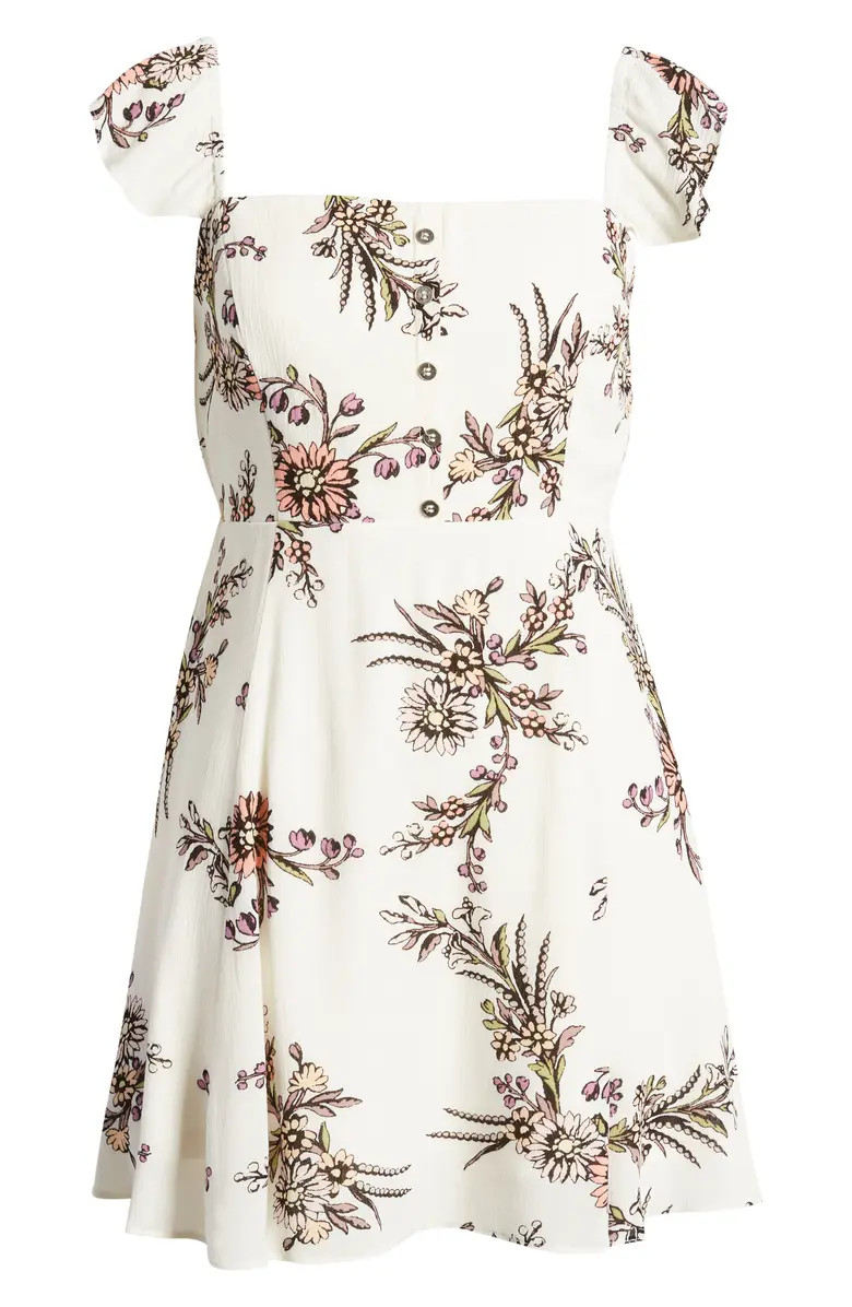 Lulus One Sweet Day Floral Print Gauze Minidress | Nordstrom | Nordstrom Canada