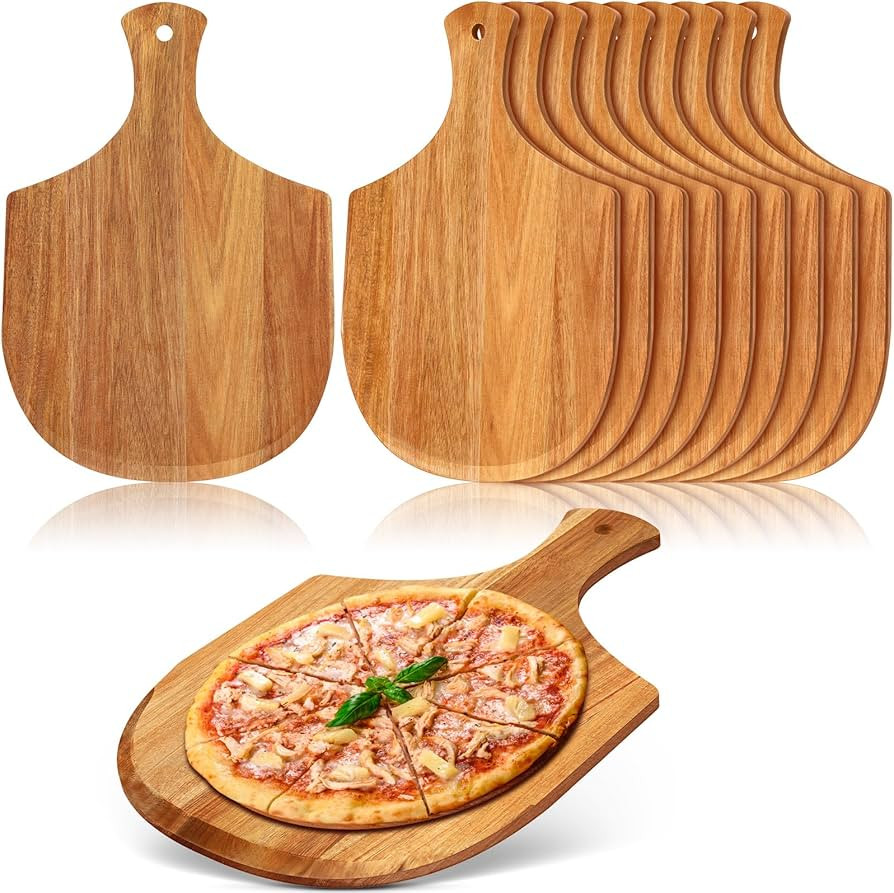 Roshtia 12 Pcs Pizza Peel, 17 x 12 Inches Wooden Pizza Peels for Making Pizza Wooden Pizza Paddle... | Amazon (US)