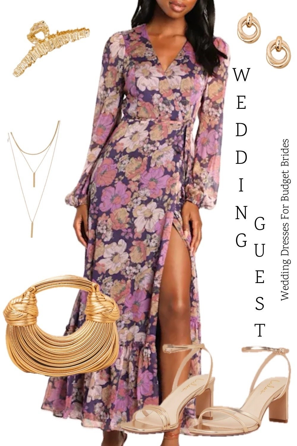 Chic fall wedding guest dress and accessories. All from @Lulus

#LTKWedding #LTKSeasonal #LTKootd