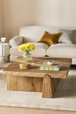 Arla Reclaimed Oak 42" Coffee Table | Anthropologie (US)