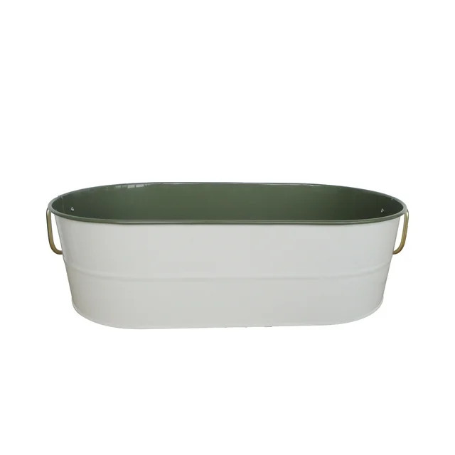 Better Homes & Gardens - 2-Tone Galvanized Oval Tub - Green | Walmart (US)
