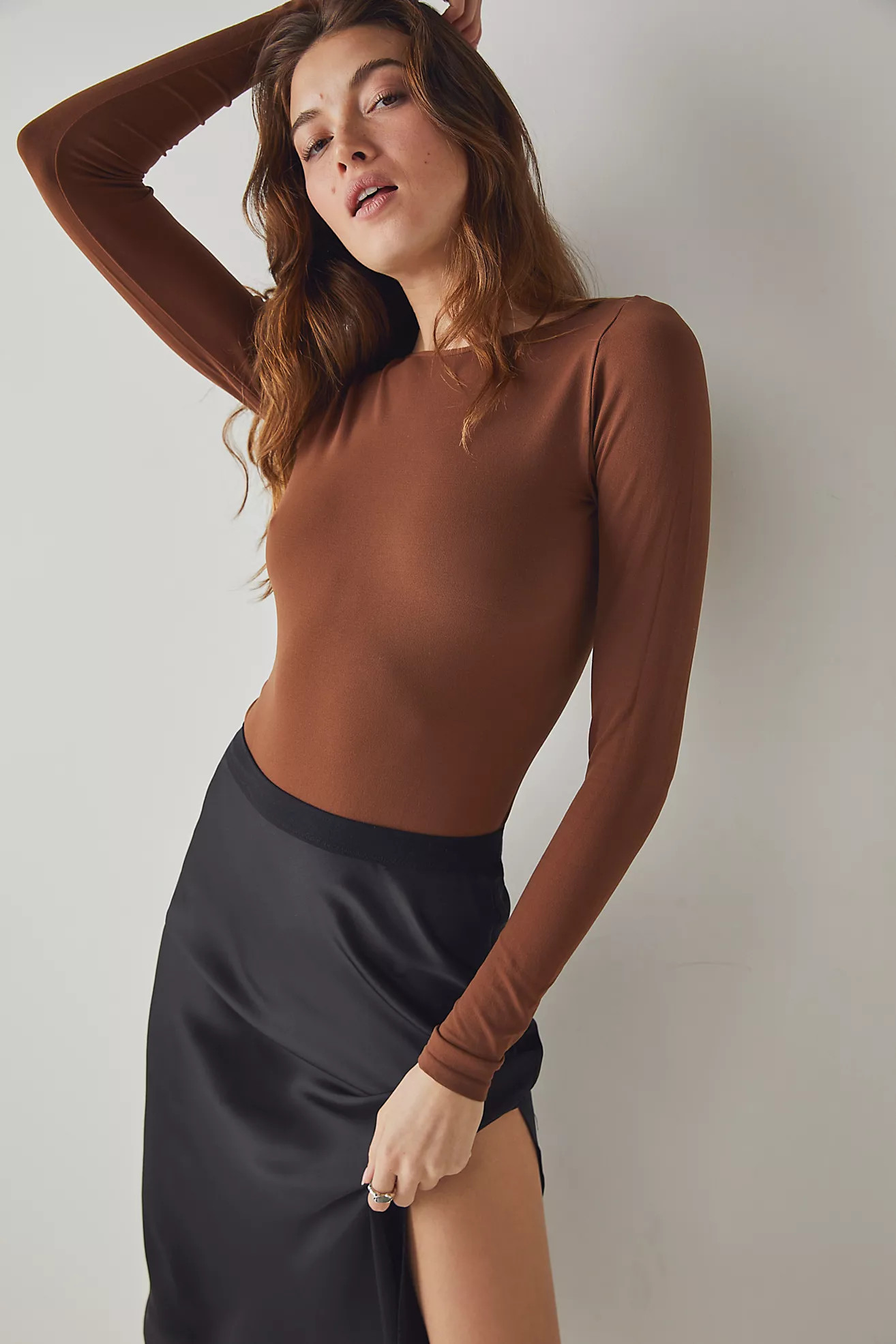 Clean Lines Long-Sleeve Bodysuit | Free People (UK)