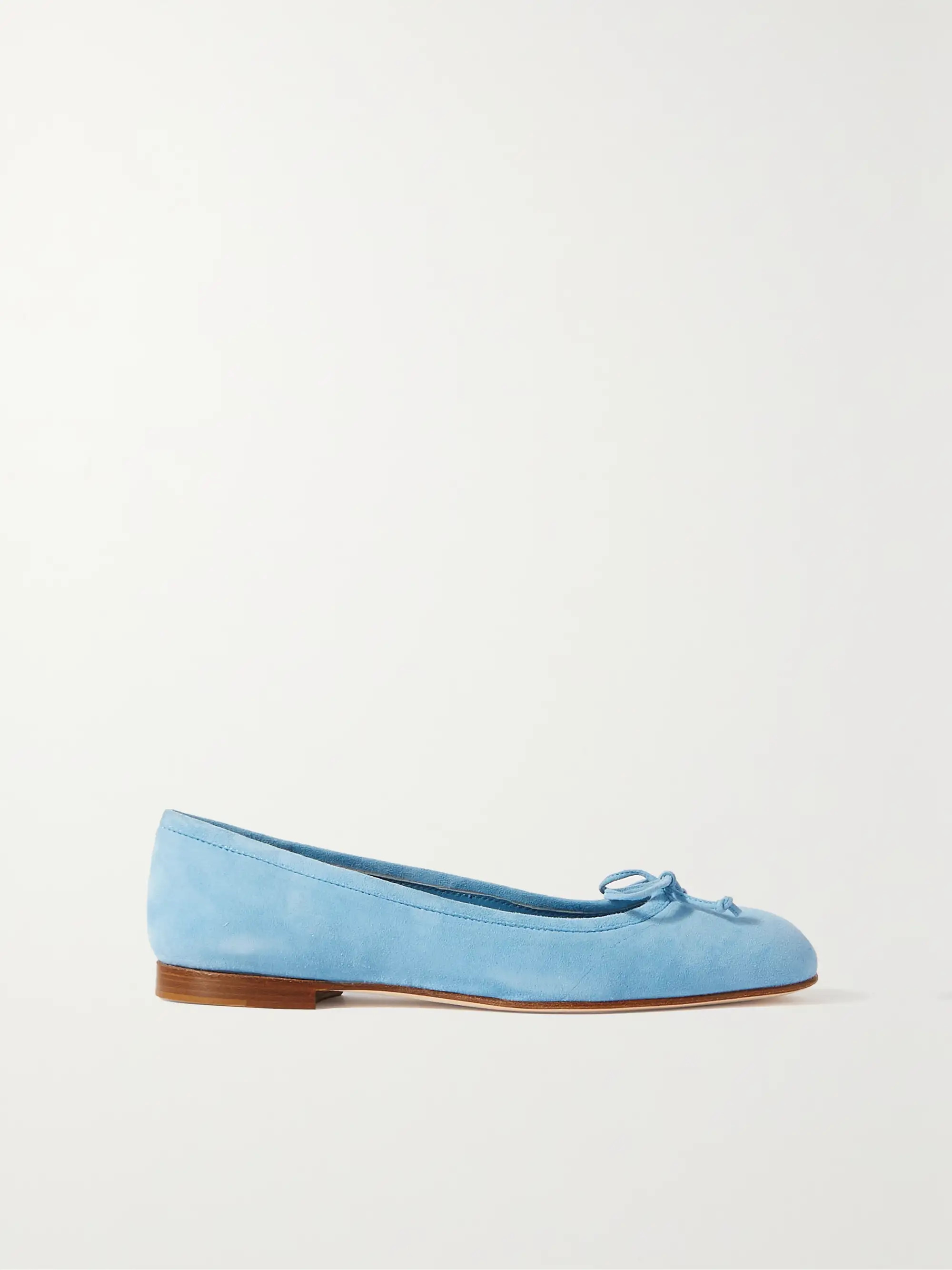 Veralli bow-detailed suede ballet flats | NET-A-PORTER (US)