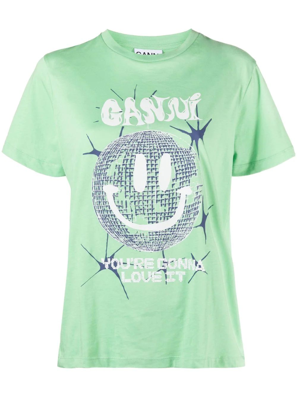 GANNI Disco Ball Graphic T-shirt - Farfetch | Farfetch Global