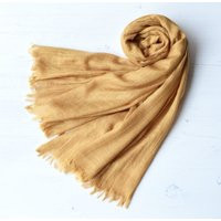 Mustard Yellow Scarf Large Super Soft Modal Blend Light Weight Fine Weave Semi-Sheer Wrap | Etsy (UK)