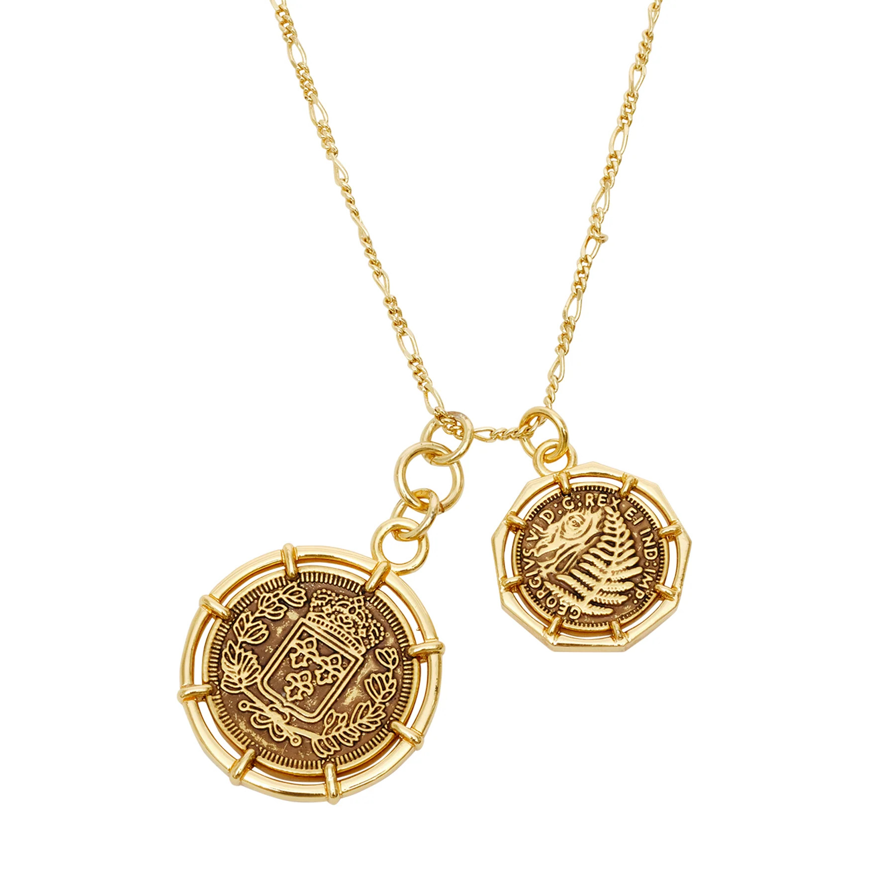 Capri Medallion Necklace Gold | Mignonne Gavigan
