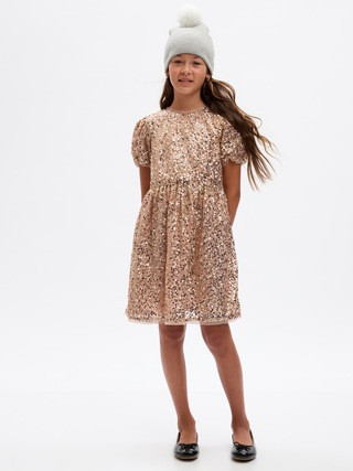 Kids Puff Sleeve Sequin Dress | Gap (US)