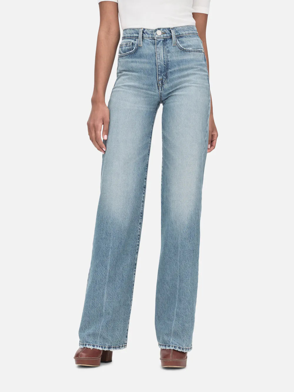 Le Jane Wide Leg  in  Varsity Blues | Frame Denim