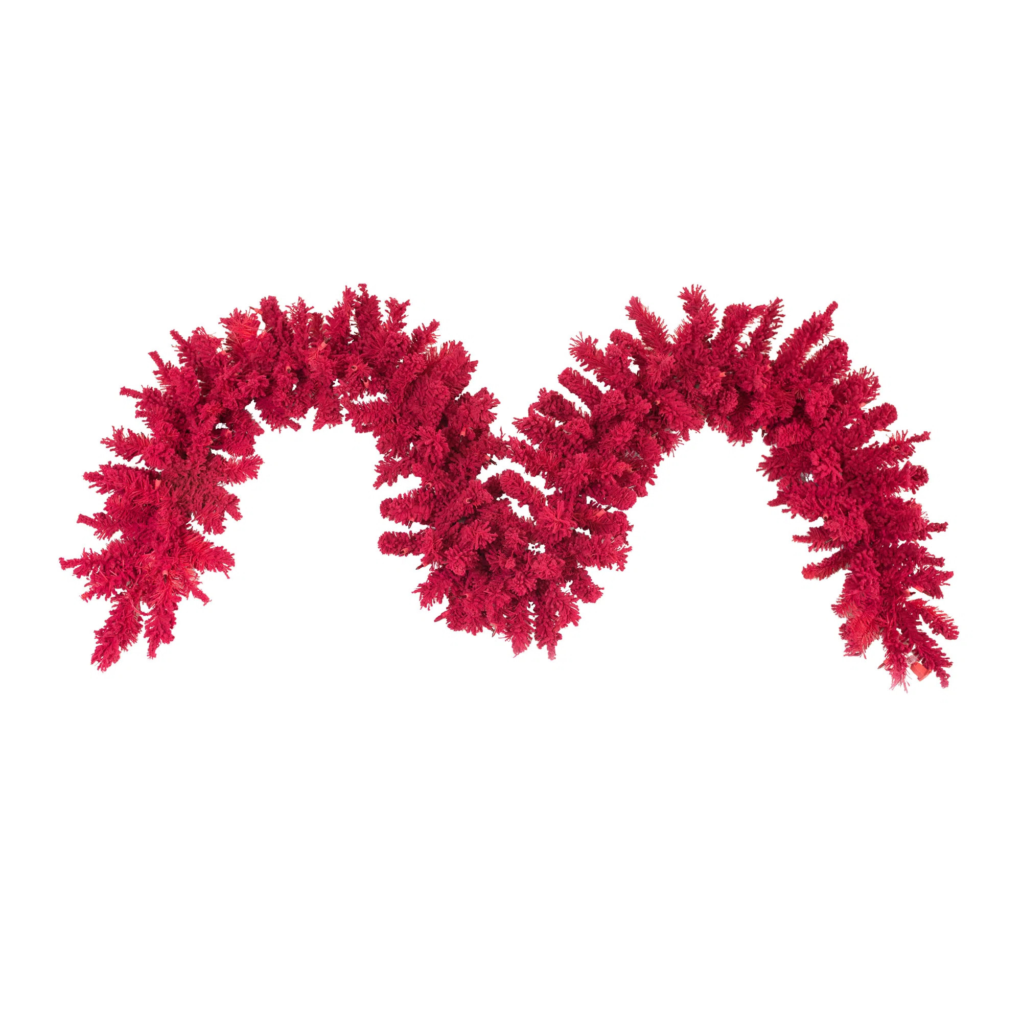 Hashtag Home Flocked Colorful Artificial Christmas Garland & Reviews | Wayfair | Wayfair North America