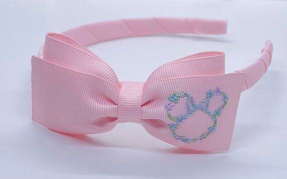 Floral Minnie "Lottie" Hard Headband | Etsy (US)