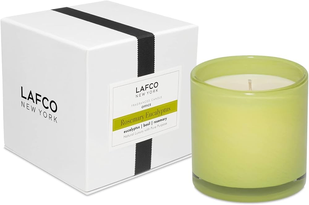 LAFCO New York Classic Candle, Rosemary Eucalyptus - 6.5 oz - 50-Hour Burn Time - Reusable, Hand ... | Amazon (US)