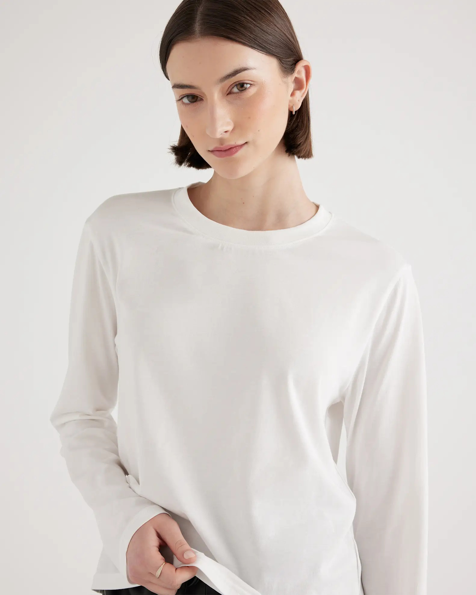 Cotton Modal Relaxed Long Sleeve Tee | Quince
