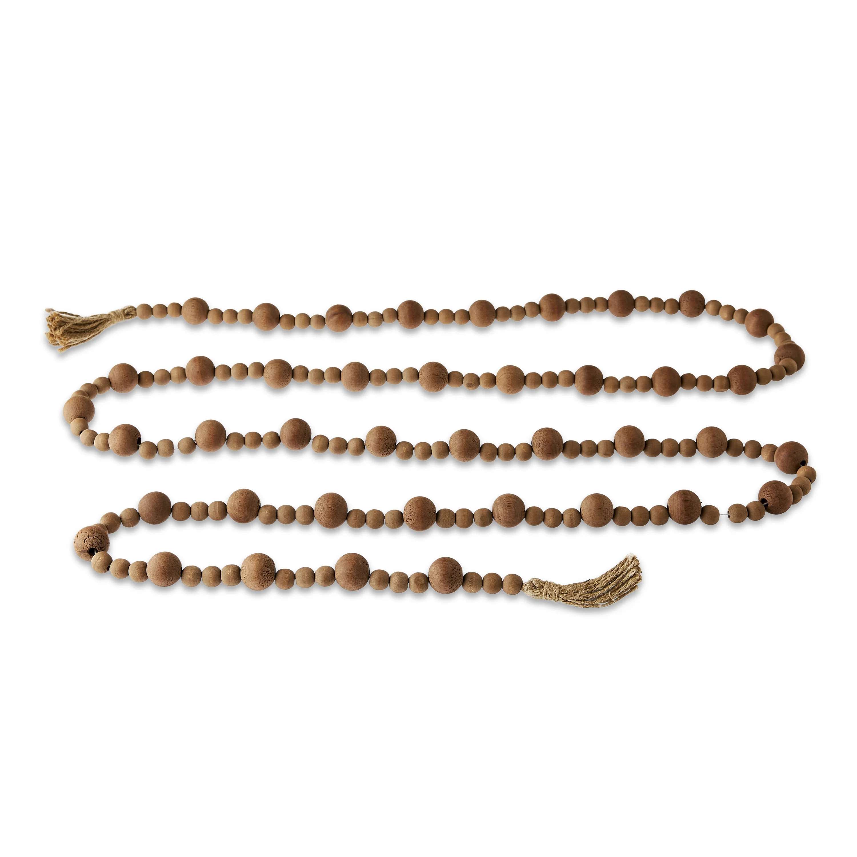 Natural Dark Brown Round Wood Bead Christmas Garland, 9 ft, by Holiday Time | Walmart (US)