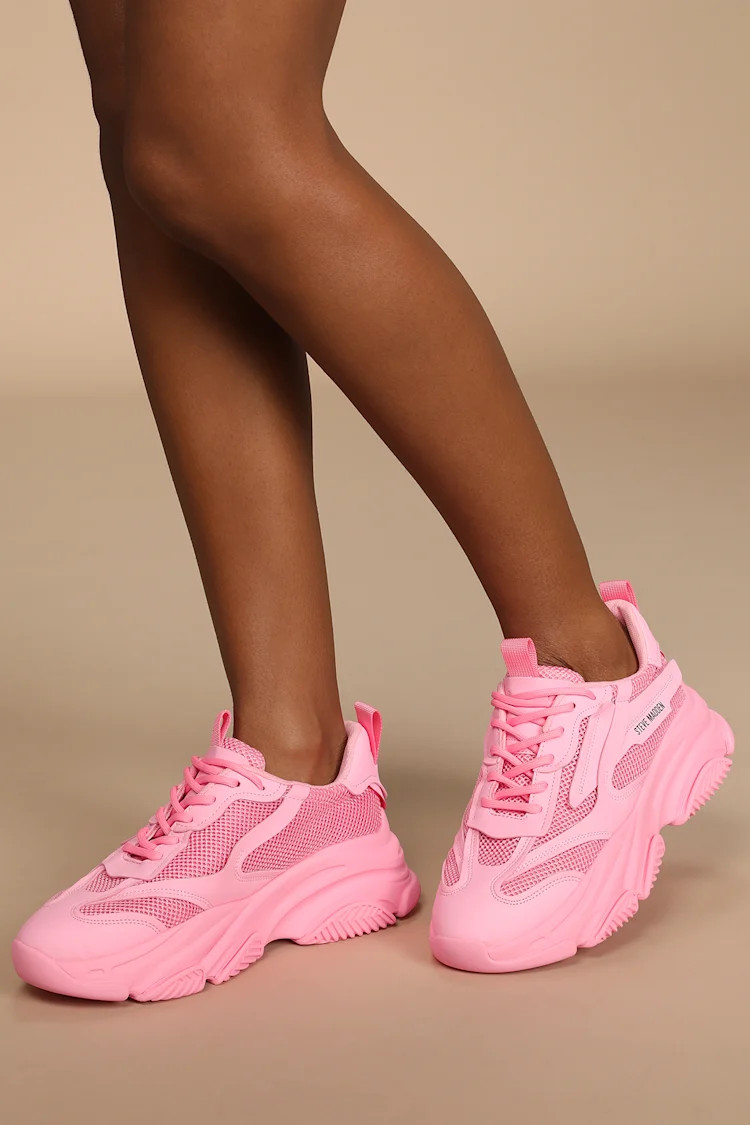 Possessions Hot Pink Chunky Sneakers | Lulus (US)