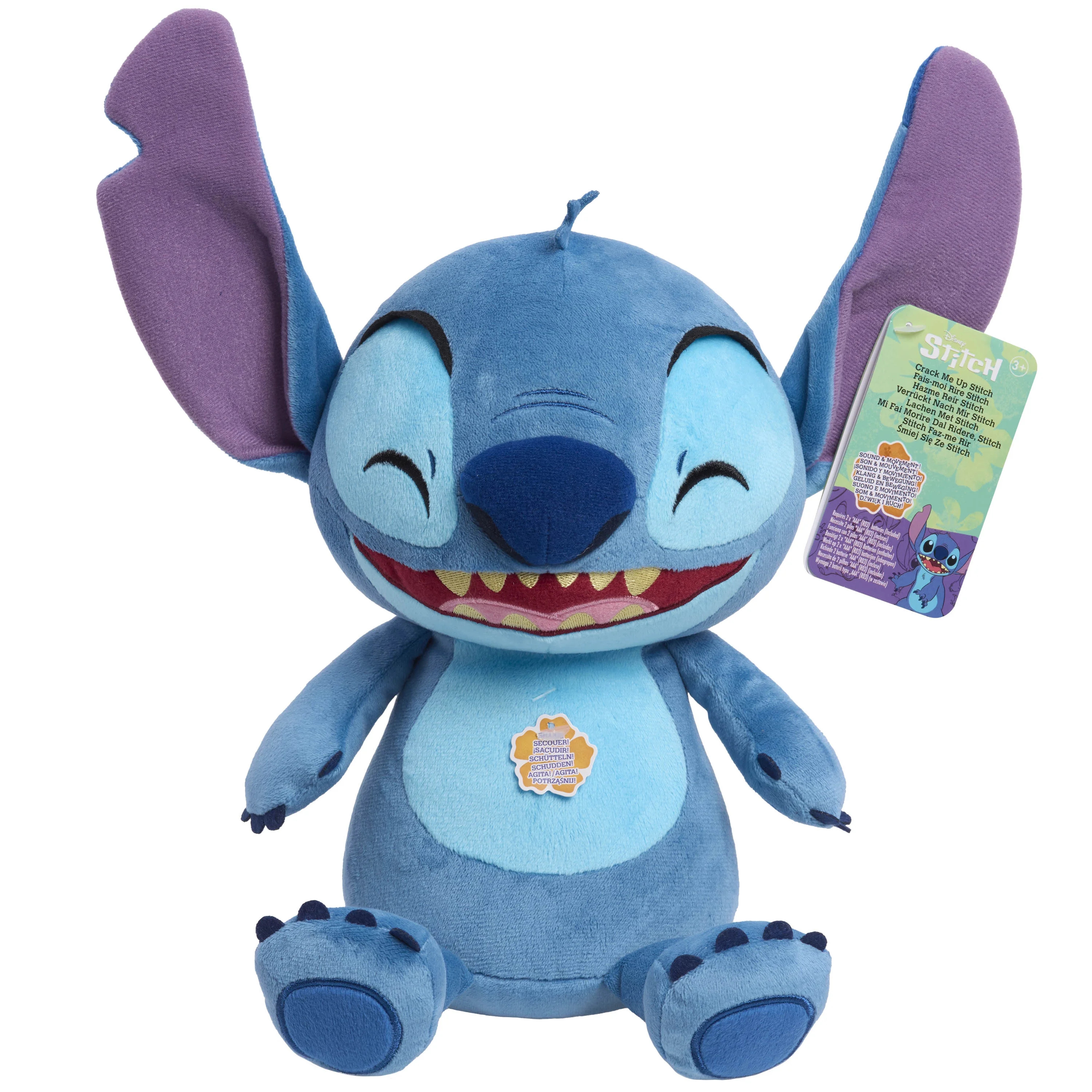Disney Stitch Crack Me Up Stitch 11-inch Plush with Sounds and Motion, Wiggles, Giggles, and Laug... | Walmart (US)