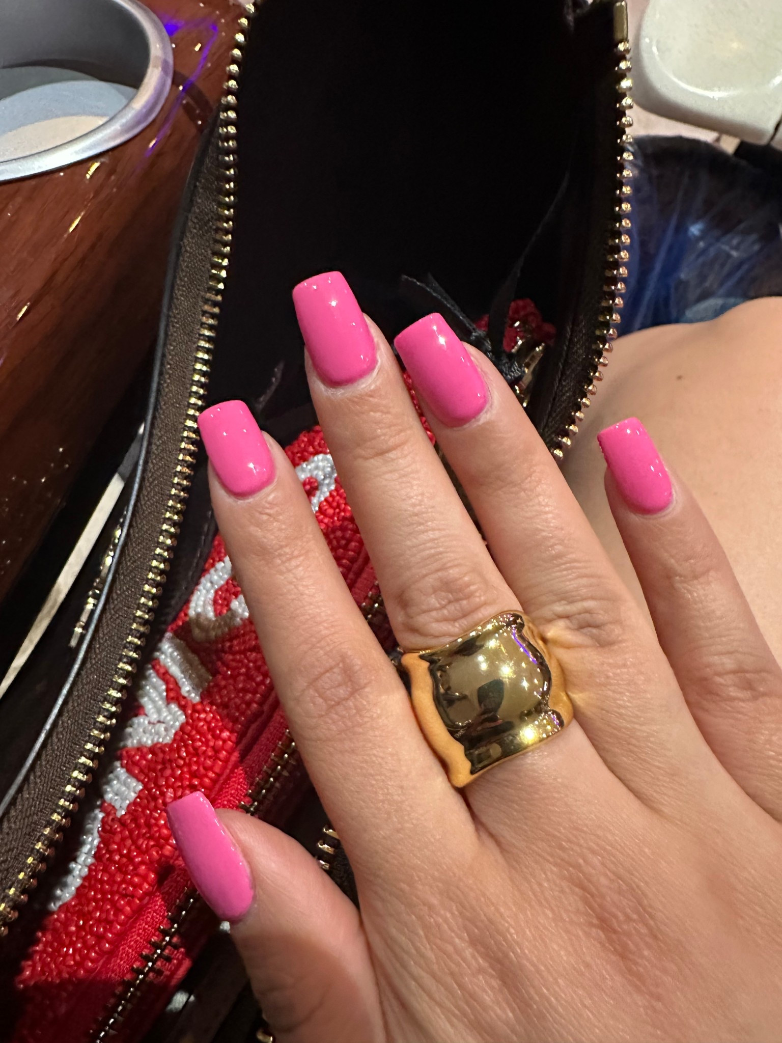 Amazon gold ring. Love it alone as a statement piece 