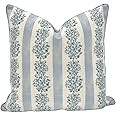 Throw Pillow for Home Juliet Off-White Blue Floral Pillow Cover Grandmillennial Pillow Cover 20" ... | Amazon (US)