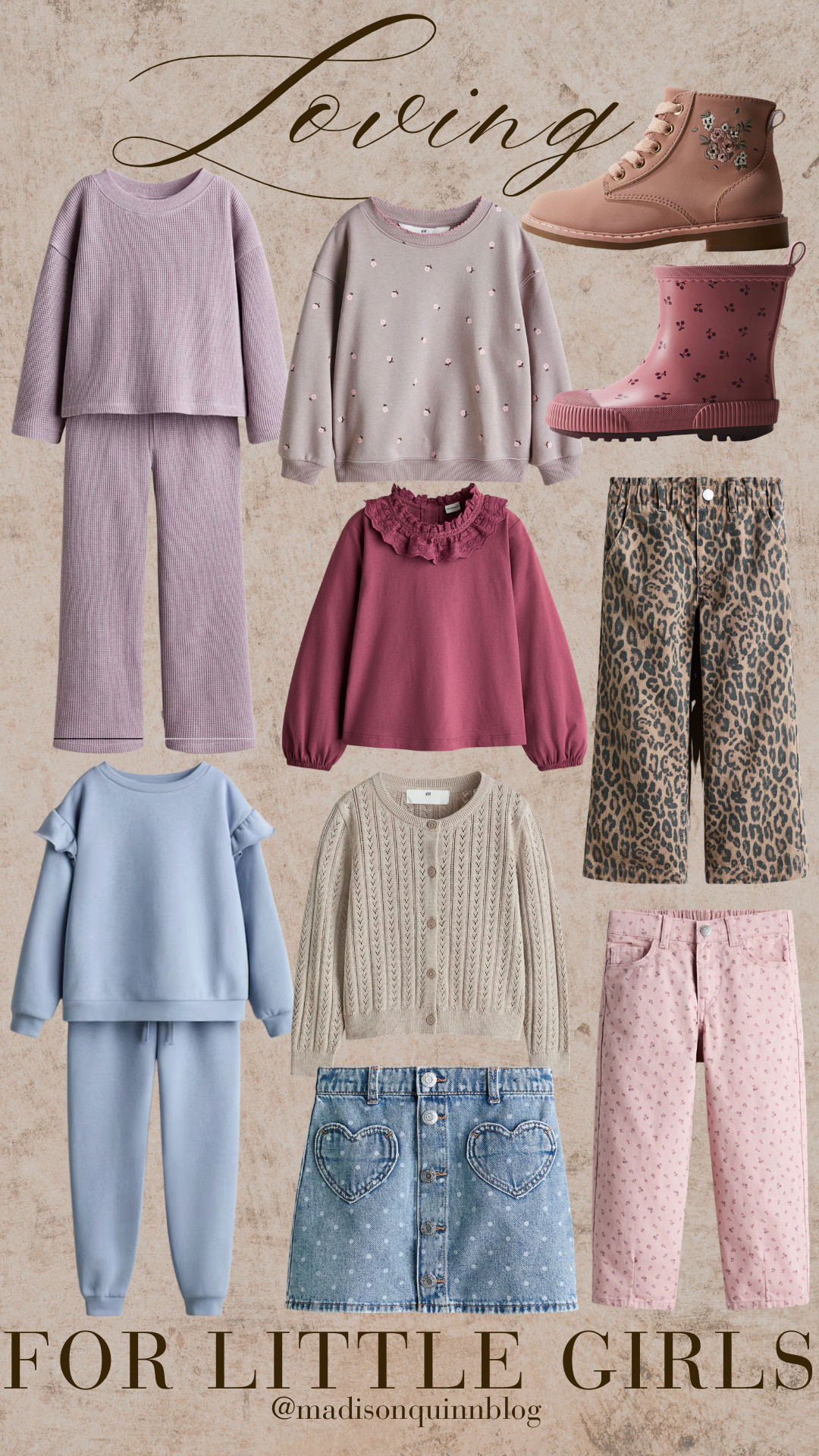 Little girl style from h&m that I am loving right now!

little girl toddler girl matching sets blouse boots rain boors sweatshirt pants fall style 

 #LTKmomlife #LTKSeasonal #LTKKids