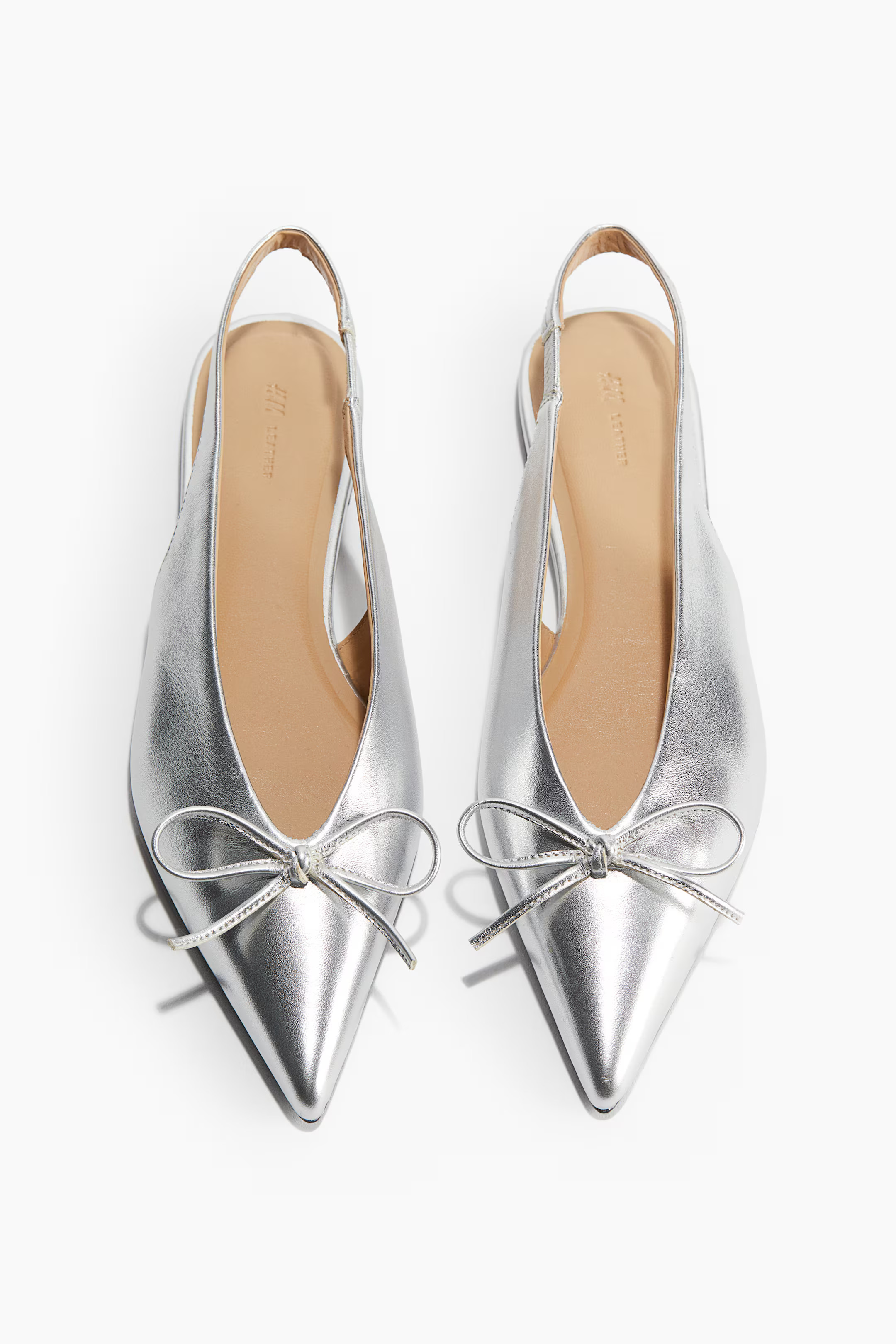 Leather Slingback Ballet Flats | H&M (US + CA)