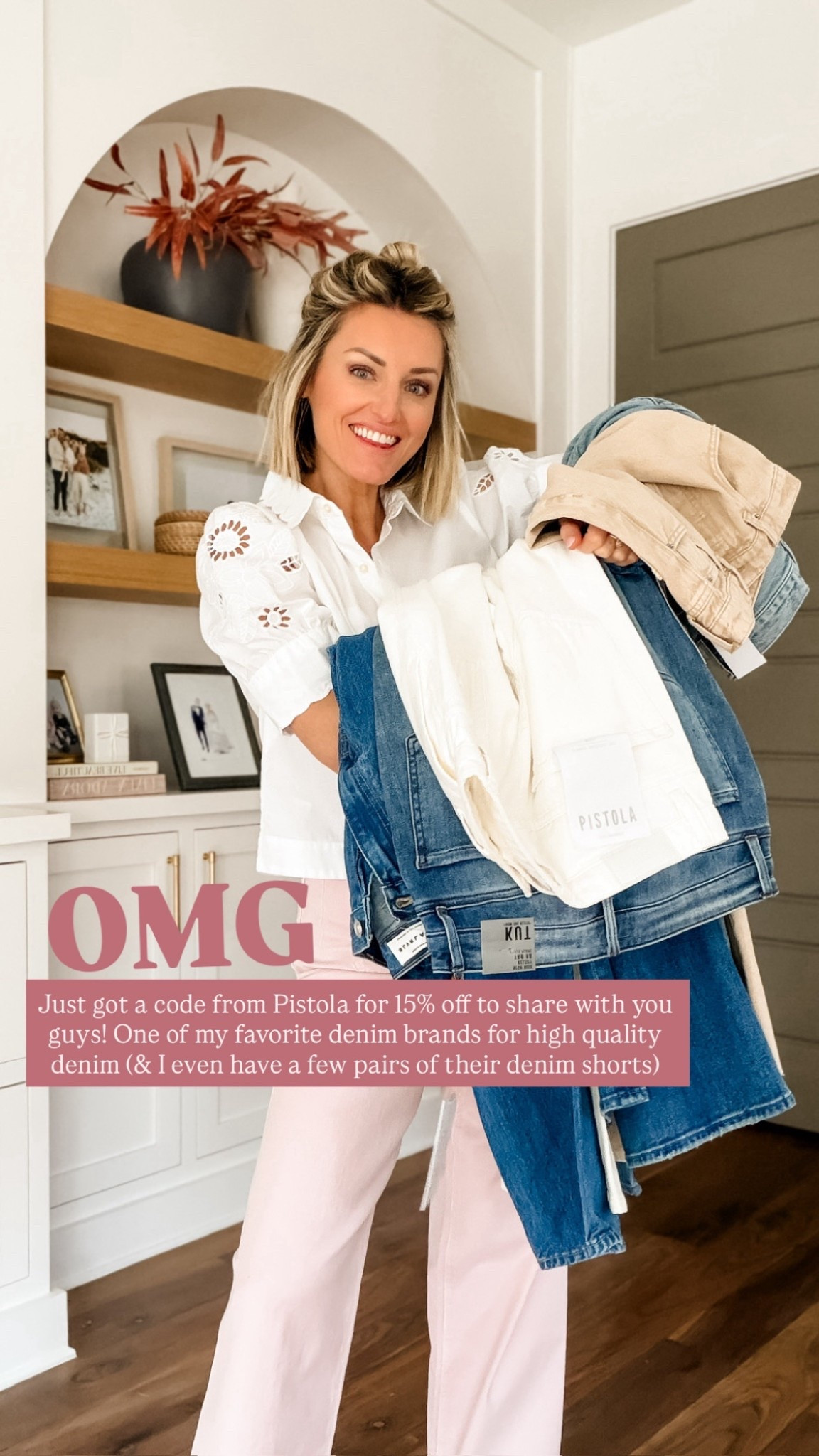 I have a code with @Pistola Denim ! Use code LOVERLY for 15% off! 👏🏼 I linked the two jeans I got recently & my favorite white denim shorts from last year! 

Loverly Grey, Pistola, denim, jeans, wide leg jeans, barrel jeans, white denim, denim shorts 

#LTKSaleAlert